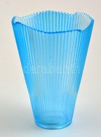 Kék üvegváza, Hibátlan, M: 17 Cm - Glass & Crystal