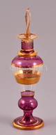 Pink Parfümös üveg, Aranyozással, M: 10 Cm - Glass & Crystal