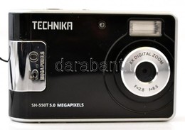Technika SH-550T 5.0 Mp Digitális Fényképezőgép, Fekete Műbőr-tokban, 5,5x8,5 Cm - Cámaras Fotográficas