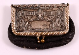 1904 St Louis Világkiállítás Domborműves Bőr Pénztárca / World Expo Souvenir Purse 7x5 Cm - Sonstige & Ohne Zuordnung