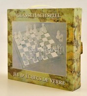 Üveg Sakk Készlet Eredeti Dobozában / Glass Chess 28x28 Cm - Autres & Non Classés