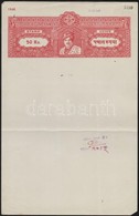 Cca 1943 India, Jodhpur állam Adóív 50 Rupia Illetékbélyeggel / India Tax Sheet With Document Stamp - Zonder Classificatie