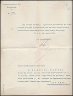 1909-1910 A Szepesszombati Flittner-családdal Kapcsolatos 3 Db Irat, Ebből Kettő A Magyar Nemességi Cím Adományozásáról, - Non Classés