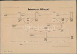 Cca 1940 Kitöltetlen Származási Táblázat - Non Classificati