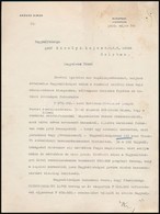 1930 Krausz Simon (1876-1938) Legendás Bankár, Tőzsdespekuláns Saját Kézzel Aláírt Levele Melyben Gróf Károlyi Lajos, Va - Zonder Classificatie