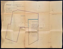 1936-1937 Rózsa Virág- és Tájkertészet áttelepítési Tervének Rajza, 47x60 Cm, (II. Ker. Vérhalom Utca), Valamint Gépelt  - Unclassified