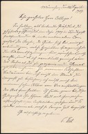 1907 Carl Von Voit (1831-1908) Pszichológus Saját Kézzel írt Levele - Andere & Zonder Classificatie