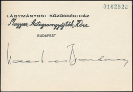 Cca 1990 Klaus Maria Brandauer (1943-) Osztrák Színész, Rendező Aláírása Kartonlapon, 10x15 Cm - Autres & Non Classés