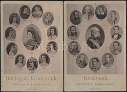 Cca 1898 Boldogult Királynőnk, Erzsébet Királyné , Különböző életkorában,  I. Ferenc József Királyunk Különböző életkorá - Other & Unclassified