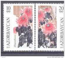 2011. Azerbaijan, Flowers, Chrisanthemums, 2v, Mint/** - Azerbaïdjan