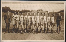 Cca 1930 Azonosítatlan Futballcsapat, Csoportkép, Fotólap, 9×13,5 Cm - Other & Unclassified