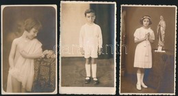 Cca 1901-1944 Gyermekeket ábrázoló Fotók, 5 Db, 9×7 és 14×9 Cm - Other & Unclassified