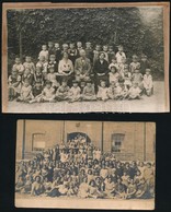 Cca 1900-1920 2 Db Iskolai és üzemi Csoportkép, 11x16 és 9x14 Cm - Other & Unclassified