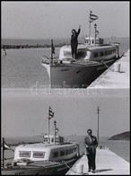 Cca 1960 Balaton, Jókai Hajó, Korabeli Negatívról Készült Modern Nagyítás, 18x25 Cm + Cca 1985 Siófok, A MAHART Hajójaví - Other & Unclassified