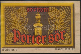 Soproni Porter Sör Sörcímke - Advertising