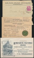 Cca 1927-1935 Hódmezővásárhely, Reklámos Levelezőlapok, Fizetési Igazolás (Konstantin Testvérek, Kálmán Dezső Áruházai,  - Advertising