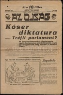 1936 Az Ojság, Vicclap XVII. évfolyam 28. Száma, Szakadással, 8p - Andere & Zonder Classificatie