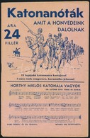 1941 Katonanóták, Amit A Honvédeink Dalolnak, Kotta és Szöveg, Jó állapotban, 24p - Autres & Non Classés