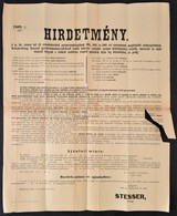 1887 Csendőrtisztek és Legénység Részére Felszerelés Beszerzése Tárgyában Kiírt Ajánlattétel Hirdetménye. 60x67 Cm Szaka - Other & Unclassified