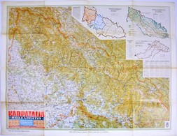 1940 Kárpátalja Térképe, Kiadja A M. Kir. Honvéd Térképészeti Intézet, Reprint Kiadás, 64×80 Cm - Other & Unclassified