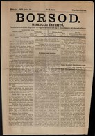 1876 Borsod. Miskolczi értesítő. X. évf. 29. Sz. 1876. Július. 20. Miskolc, Rácz Ádám-ny., 2. Sztl. Lev., Gyűrődéssel. - Ohne Zuordnung