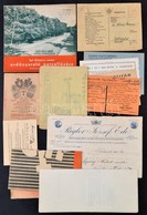 1908-1943 Vegyes Nyomtatvány Tétel, Db. Közte: 
Riegler József Ede Papírnemű-Gyár Rt. Levele, Fejléces Papíron, A Grand  - Unclassified