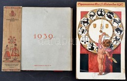 1917-1939 2 Db Régi Naptár, Kalendárium.
1917 Spemanns Kunst-Kalender 1917. Német Nyelven. A Hátsó Karton Sérült, Hiányo - Non Classificati