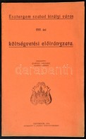 1918 Esztergom Szabad Királyi Város 1919. évi Költségvetési Előirányzata, összeállította: Csányi József, Szép állapotban - Non Classificati