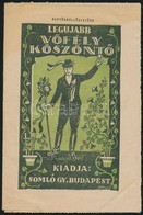 Cca 1920-1930 Legújabb Vőfély Köszöntő, Kiadja: Somló Gy. Budapest, 8p - Non Classificati