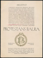 1929 1936 Protestáns Bál Meghívója, 1929. Jan. 19. Bp., Fráter és Társa. Benne Számos Magas Rangú Személlyel, Közte: Hor - Non Classificati