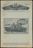 1931 Gazdasági Gépészet, Gazdasági Gépészeti Lap, VI. évfolyam 1-2. Szám - Non Classés