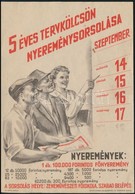 1955 Bp., 5 éves Tervkölcsön Nyereménysorsolása, Kisplakát, Jó állapotban, 17×12 Cm - Andere & Zonder Classificatie