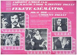 1977 Fekete Gyémántok, Jókai Mór Regénye Kétrészes Filmen, Plakát, Széleinél Szakadások, 46,5x66 Cm - Other & Unclassified