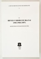 Nemes Lajos-P. Kovács Melinda: Heves Megyei Levéltár Segédletei 5. IV. Heves Vármegye Iratai 1304-1944-(1963.) Repertóri - Non Classificati