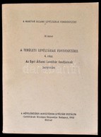 Egri Állami Levéltár Fondjainak Jegyzéke. Magyar Állami Levéltárak Fondjegyzéke. III. Kötet. Területi Levéltárak Fondjeg - Unclassified