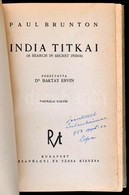 Brunton, Paul: India Titkai. Fordította: Dr. Baktay Ervin. Bp., é.n., Rózsavölgyi. Harmadik Kiadás. Kiadói Félvászon-köt - Non Classificati