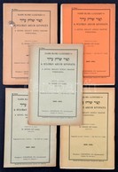 1935-1937 Rabbi Slomo Ganzfried: A Sulchan Aruch Kivonata. 14.,17.,21.,25.,26. Füzetek. Fordította: Dr. Singer Leo. Bp., - Non Classificati