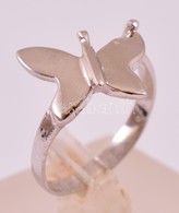 Ezüst(Ag) Pillangós Gyűrű, Jelzett, Méret: 54, Nettó: 2,6 G - Andere & Zonder Classificatie