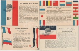 ** * Célebre Prophétie - 6 Db Francia Nyelvű Első Világháborús Propagandalap / 6 French Language WWI Propaganda Cards - Unclassified