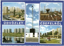 ** Budapest XXI. Csepel - 5 Db Modern Használatlan Képeslap / 5 Unused Modern Postcards - Non Classés