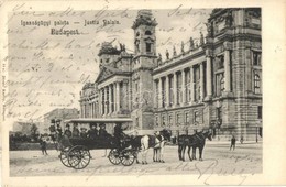 T2/T3 1905 Budapest V. Igazságügyi Palota, Négyesfogat, Hintó. Divald Károly 11. Sz. (apró Szakadás / Tiny Tear) - Unclassified