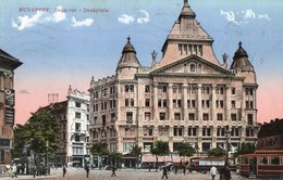 T2 1915 Budapest V. Deák Tér, Anker Palota, Villamosok, Smith Premier írógép, Polacsek, Ekker és Ranschburg üzlete - Unclassified