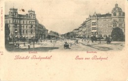 ** T2 Budapest VI. Körönd Az Andrássy úton, Lovaskocsi. Kiadja D. Halberstadt - Unclassified