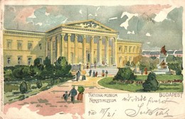 T2/T3 Budapest VIII. Nemzeti Múzeum. Bruchsteiner és Fia Litho  (EK) - Unclassified