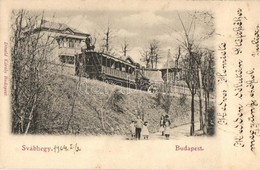 T2 1904 Budapest XII. Svábhegy, Fogaskerekű Megállóhely Vonattal. Divald Károly - Unclassified