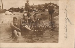 * T2 1928 Budapest XX. Erzsébetfalva, Pesterzsébet; Strand, Fürdőzők. Neményi Photo - Unclassified