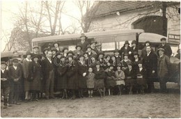 * 1927-1928 Csanakfalu, Ménfőcsanak (Győr) - 2 Db Régi Fotólap, Az Egyiken A Győri M. Kir. ált. Tanítónőképző V. éves Nö - Unclassified