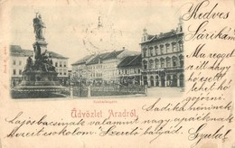 T3 1899 Arad, Szabadság Tér, üzletek. Kiadja Bloch H. / Square, Shops (szakadás / Tear) - Unclassified