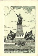 ** T2/T3 Arad, Kossuth Szobor. Kiadja A Délvidéki Egyetemi és Főiskolai Hallgatók Egyesülete / Kossuth's Statue, Monumen - Zonder Classificatie