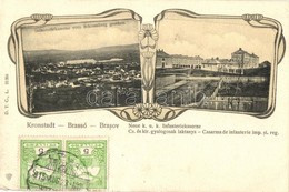 T3 1915 Brassó, Kronstadt, Brasov; Neue K.u.k. Infanteriekaserne, Infanteriekaserne Vom Schlossberg Gesehen / Casarma De - Ohne Zuordnung